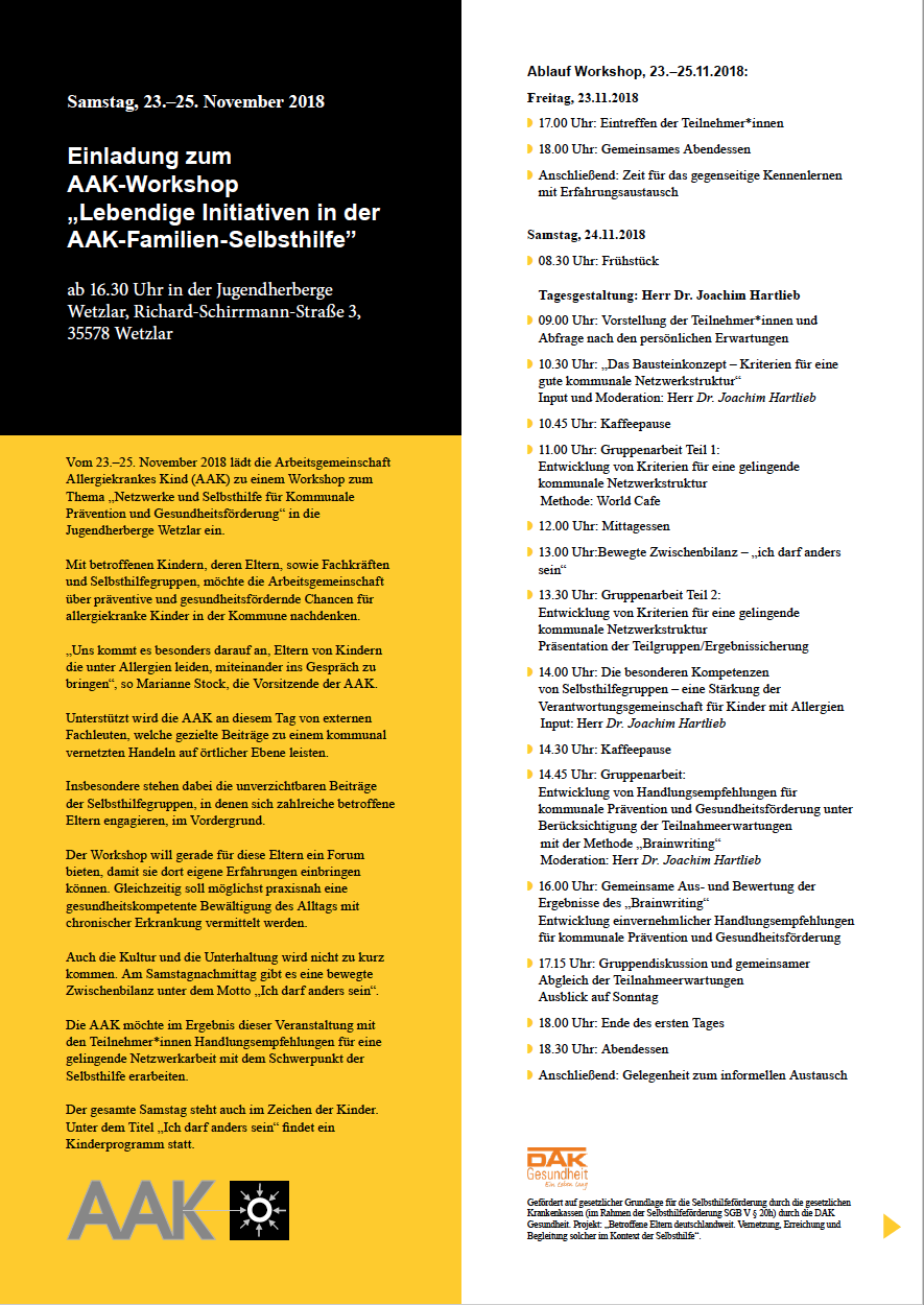 Titelseite Einladung Workshop